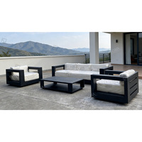 Ensemble de canapés d'extérieur Sigma en aluminium moderne, écologique, imperméable, pour patio, couleur personnalisée, vente en gros directe usine, pour jardin et espace de vie extérieur