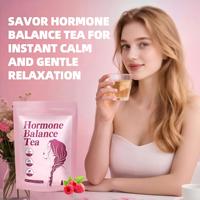 Té de Hierbas para el Equilibrio Hormonal Femenino, Té Frío de Jengibre, 30 Bolsitas, Té Natural para el Bienestar y la Salud Uterina