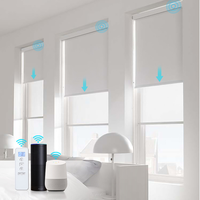 Persianas Enrollables Inteligentes Eléctricas con Control Remoto, Automatización del Hogar, Telas Opacas Motorizadas, Fácil Instalación, Tamaños Personalizados