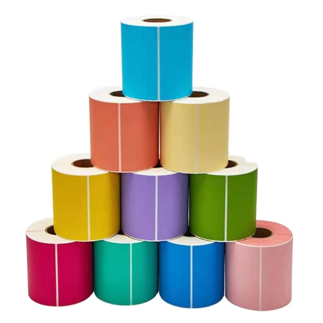 Waterproof Adhesive Colour Sticker Roll Printer Paper Thermal Transfer Barcode Label