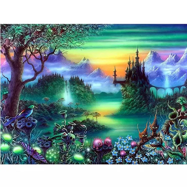 30*40cm Modern Digital Printing Abstract Scenery Landscape Hand painted 5d diamond embroidery painting