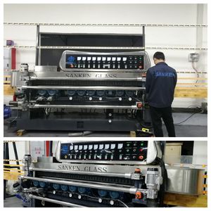 Machine à chanfreiner les bords de verre SANKEN en promotion, contrôle PLC, moteur longue durée de vie, 220V/380V, fabrication de miroirs, certifiée CE - Product Image 4