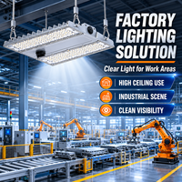 Éclairage LED linéaire commercial haute performance 4ème génération pour entrepôts industriels, luminaire robuste pour ateliers et centres logistiques
