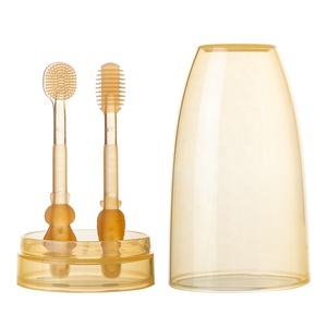 Venta al por mayor OEM cepillo de dientes de silicona para bebés limpieza de la lengua del bebé productos maternos y para bebés - Product Image 2