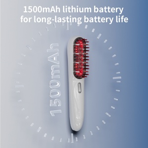 Peigne électrique multifonctionnel pour masser la tête, vibrations du cuir chevelu, lumière rouge, micro-courant EMS, peigne à huile essentielle - Product Image 4