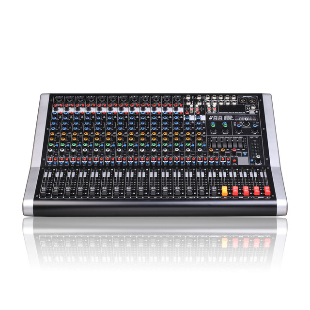 FIFI Professional Broadcast Audio System EQ 16 Channel Digital Powered Console Mixer