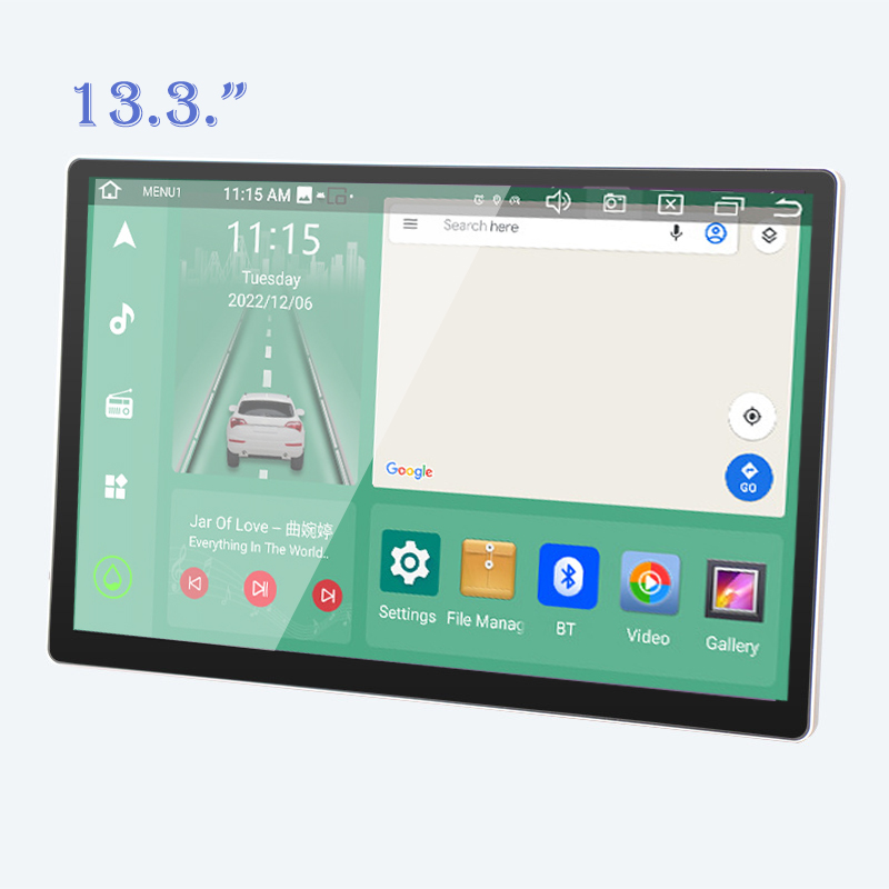 Sistema de navegação multimídia automotivo, rádio multimídia automotivo com tela de 13.3 polegadas, android 11, gps, som de carro, 8 core, 2k, android, dvd player