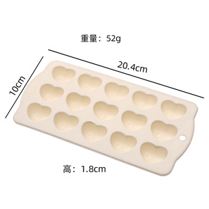 Molde de silicona para cubitos de hielo para el Día de San Valentín, forma de fruta, fresa, sandía, suplemento alimenticio para bebés, molde para pastel al vapor de goma - Product Image 6