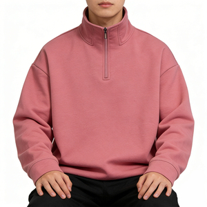 <span class=keywords><strong>Felpa</strong></span> <span class=keywords><strong>con</strong></span> <span class=keywords><strong>Zip</strong></span> a un Quarto Stile Y2k, Abbigliamento Casual in Puro Cotone Nero Lavorato a Maglia per <span class=keywords><strong>Uomo</strong></span> <span class=keywords><strong>e</strong></span> Donna - Product Image 1