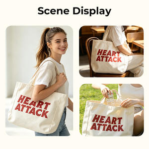 Sac fourre-tout en toile de coton à grande capacité avec logo personnalisé imprimé, bandoulière renforcée, sac à bandoulière quotidien pour jeunes filles, utilisation en voyage - Product Image 4