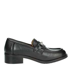 Mocassini da Donna Veni Rosetta in Pelle Nera con Tacco Piatto, Taglia 37 - Product Image 4