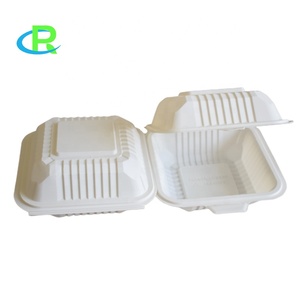 Fiambreras desechables biodegradables de almidón de maíz para restaurante, contenedor de comida de almidón de maíz de concha de plástico para llevar - Product Image 5