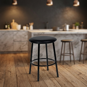 Taburete de Bar de Metal Industrial Hecho a Mano con Asiento Superior de Madera para Barra de Cocina, Cafetería, Restaurante y Decoración del Hogar - Product Image 4