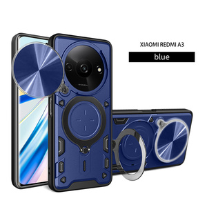 Para Xiaomi Redmi A3/Redmi Note 13 <span class=keywords><strong>Pro</strong></span>/Note 13 lente protectora ventana deslizante coche anillo soporte magnético armadura funda para teléfono móvil - Product Image 3