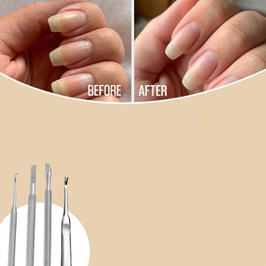 Customized Your Own Logo High Quality <b>Nail</b> Cuticle Pusher Lightweight Stainless Steel <b>Nail</b> <b>Tools</b> Reusable Cuticle Pusher - Product Image 6