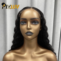 Peluca de Cabello Virgen Brasileño con Encaje, Estilo Bob, Sin Flequillo, Rizado, Color HD 1B para Mujeres Negras