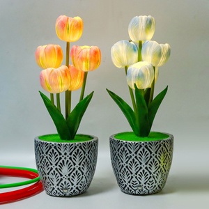 Lámpara Nocturna LED <span class=keywords><strong>de</strong></span> Tulipán Artificial con Batería Integrada, Control Táctil, Regalo Romántico <span class=keywords><strong>para</strong></span> Dormitorio, Lámpara <span class=keywords><strong>de</strong></span> Mesa <span class=keywords><strong>de</strong></span> Noche - Product Image 1