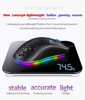 Mouse Gaming Optik RGB Ringan Hot G7 74g 7 Tombol Sentuh Kabel USB Mini Esports
