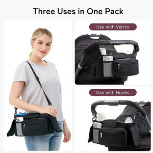 Organizador Universal para Cochecito con Portavasos Aislado, Bolsa para Teléfono Desmontable y Correa para el Hombro, Compatible con Cochecitos - Product Image 5