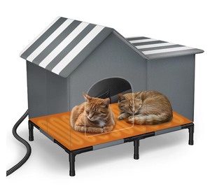 مأوى القط الساخن القابل للطي مقاوم للماء في الهواء الطلق معزول منزل قابل للطي لحظيرة الحيوانات الأليفة الضالة - Product Image 2