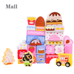 High Quality Wooden Toys Ice Cream Animal Scenes Geometric <strong>Shape</strong> Assembled Building <strong>Blocks</strong> Early Educational Toys for Children - Product Image 3