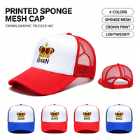 Gorra de camionero de espuma personalizada al por mayor, gorra de béisbol impresa, gorra de camionero popular, gorra con estampado creativo, gorra de pico de pato con corona