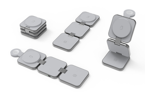 Chargeur sans fil magnétique pliable OEM <span class=keywords><strong>DOM</strong></span> 3 en 1 pour téléphone et montre chargeur sans fil de voyage - Product Image 3
