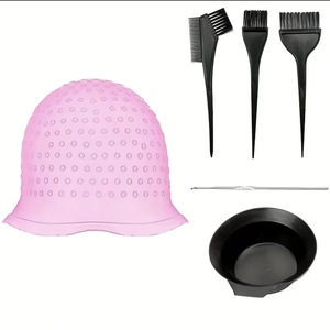 Casquette <span class=keywords><strong>de</strong></span> coloration en silicone <span class=keywords><strong>de</strong></span> qualité professionnelle avec aiguille pour mèches, outil <span class=keywords><strong>de</strong></span> <span class=keywords><strong>coiffure</strong></span> à <span class=keywords><strong>domicile</strong></span> - Product Image 1