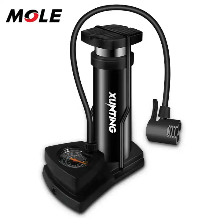 Generic Pompe à Pied Portable En Aluminium Pour Vélo Gonfleur à Pression  -Noir - Prix pas cher