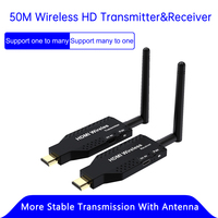 Transmisor y receptor de audio y video inalámbrico Plug and Play 50M HDMI y extensor para caja de configuración PC portátil a proyector de monitor de TV