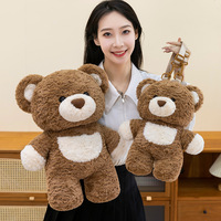 Sac à dos en peluche ours mignon, coton PP, doublure en maille super douce, confortable, style urbain unisexe, très populaire auprès des influenceurs