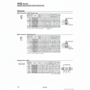 นิวเมติกส์แบบสัมผัสเดียว KQ2H04-00A ชิ้นส่วนนิวเมติก SMC - Product Image 1