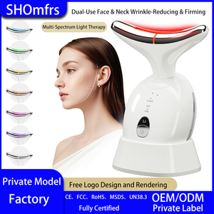 SHOmfrs 510K terapia della luce rossa per il viso e il collo em massaggio microcorrente con termiche riduce le rughe OEM/ODM dispositivo per la cura della pelle - Product Image 1