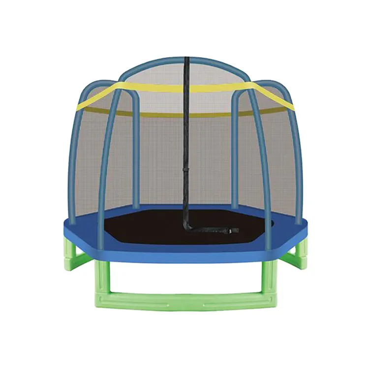 Sundow Manufacturer Unisex 7Ft Slide Jumping Fitness Mini Kids Trampoline with Net