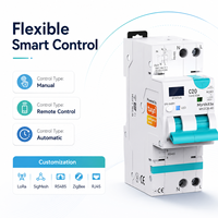 Disjoncteur intelligent Tuya WiFi RCBO 1P+N 40A avec télécommande et protection contre les fuites électriques