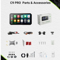 Écran CarPlay pour moto Aoocci C9 Pro Max 6 pouces, caméra embarquée 2K, étanche IP67, navigation GPS, TPMS