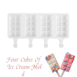 Molde cuadrado de celosía grande para hacer helados, de silicona, para hacer polos caseros - Product Image 1