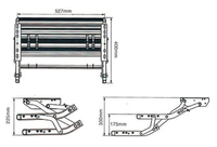 Escalier pliant électrique en aluminium pour camping-car, marche simple/double avec éclairage LED, capacité de charge de 150 kg pour camping-cars, caravanes et remorques