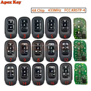 433MHz 4A 72147-3A0-A01 A3C0775510100 KR5TP-4 สำหรับ Honda Accord CR-V HRV Pilot Civic 2022 2023 2024 กุญแจสมาร์ทคีย์แบบไร้กุญแจ - Product Image 1