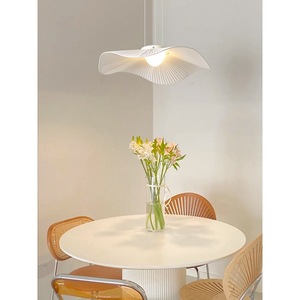 Nordic-Style French Trendy Straw Hat Pendant <b>Light</b> Butter Finish for <b>Dining</b> Living Guesthouse Bedroom Main Ceiling Lighting - Product Image 3