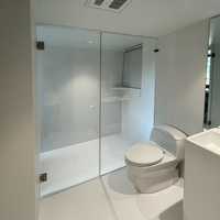 Mampara de Baño Cuadrada Personalizada, Vidrio Templado de 10 mm y 12 mm para Puertas de Duchas