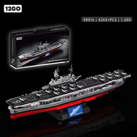 12GO 98016 2026 Nouveau MOC 1:300 Porte-avions CV-6 Modèle de bateau à construire pour adultes, ornement, cadeau, 4269 pièces, ensembles de blocs de construction