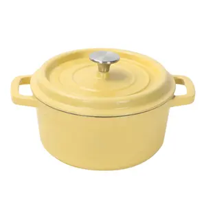Custom Logo Cast Iron Enamel Pot Non Stick Cookware Casserole Kitchenware