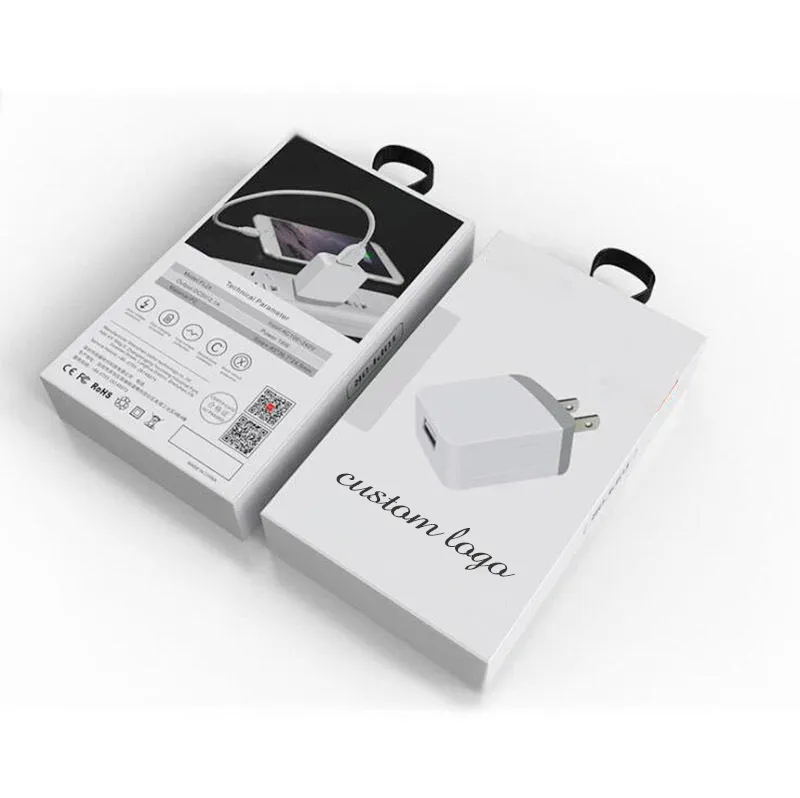 Prix de gros carton accessoires de téléphone boîte d'emballage pour câble de données boîte d'emballage personnalisée pour chargeur de téléphone électronique