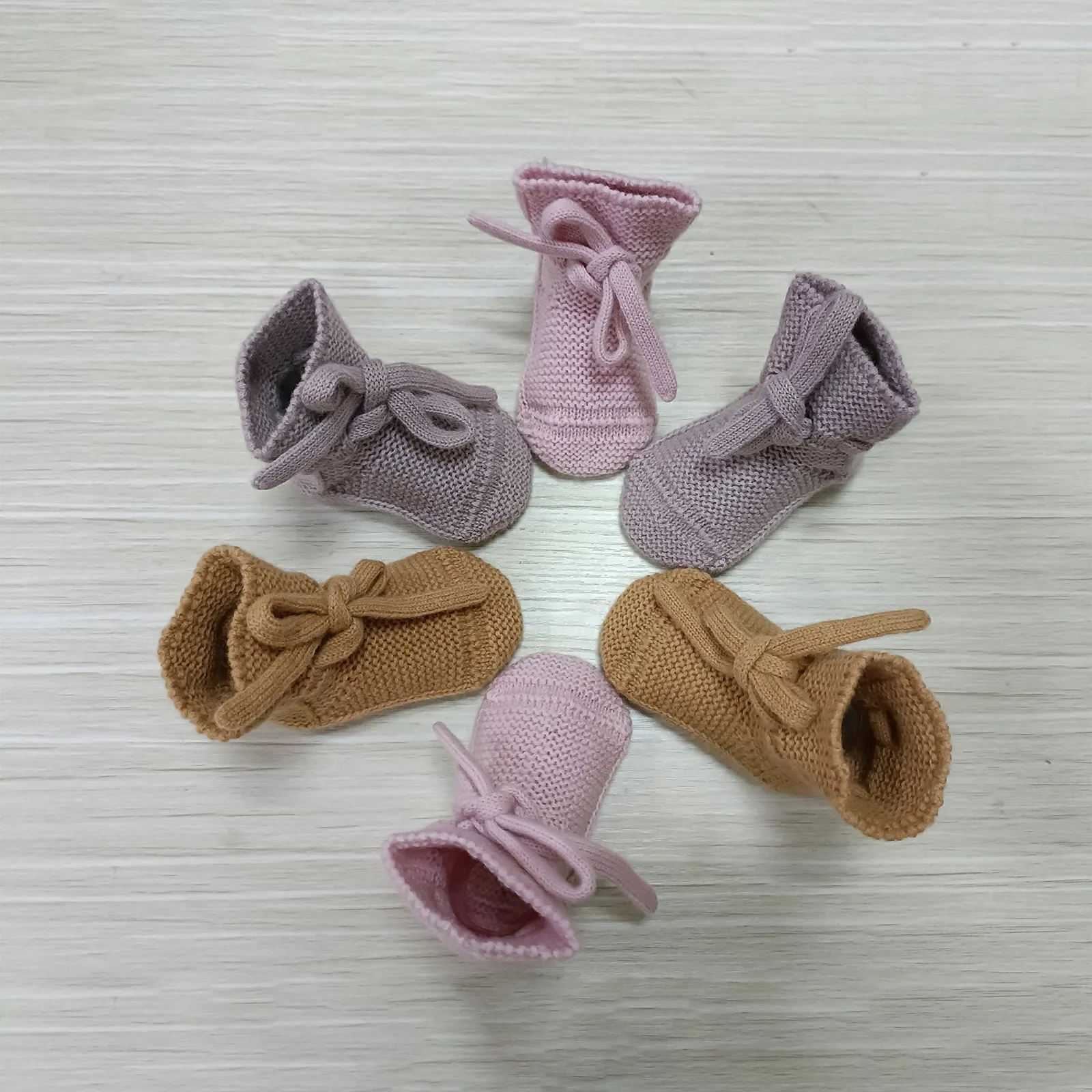 Mới 100% Merino Len Cashmere Vớ Bé Cổ Điển Tay Đan Trẻ Em Vớ Bé Len Booties