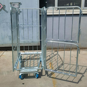Drie Zijden Nieuwe Stijl Demontabele Logistieke Industriële Opslag Magazijn Staal Opvouwbare Rolwagen - Product Image 3