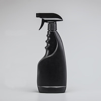 Bouteilles pulvérisatrices à gâchette en HDPE noir vides de 500 ml (16 oz) pour usage domestique et commercial, pour liquide de lavage, agent nettoyant pour voitures, nettoyant