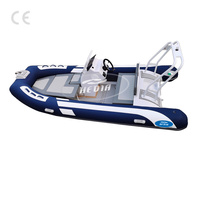 Bateau pneumatique Heida 14,1 pieds à grande vitesse Sport SP 420 430 Rib 430 Bateau pneumatique rigide avec coque en aluminium CE Tube en Hypalon