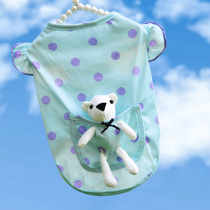 Chaleco para perros, diseño fino de oso polar con lunares para verano, para perros pequeños Pomeranian - Product Image 3