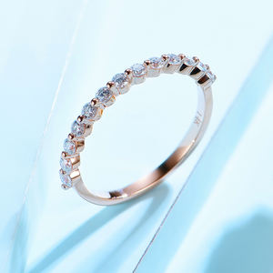 แหวนทองคำ 10K สีเหลือง 14K ประดับเพชรโมอิสซาไนต์ แฟชั่นสำหรับผู้หญิง แหวนแต่งงาน แหวนหมั้น เครื่องประดับชั้นดี - Product Image 4